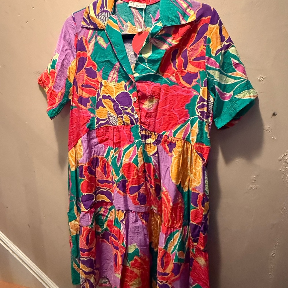 Colorful Floral Women's Dress